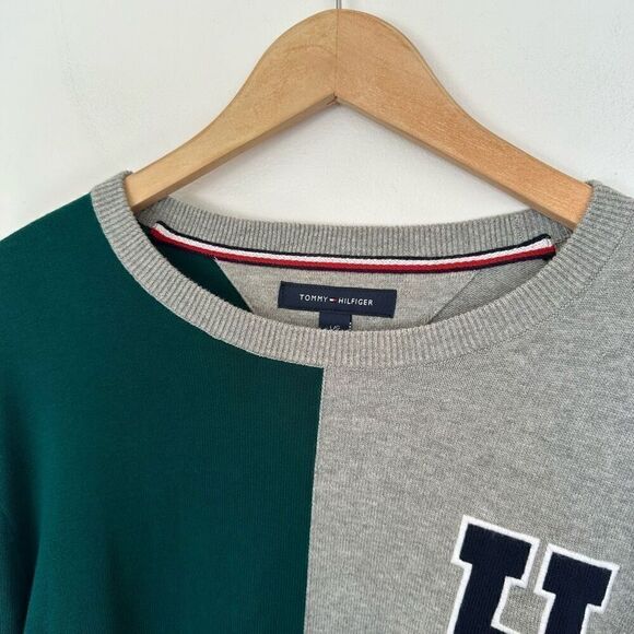 Tommy Hilfiger Men’s Modern Varsity Collegiate Color-block Crewneck Sweater - Picture 5 of 11